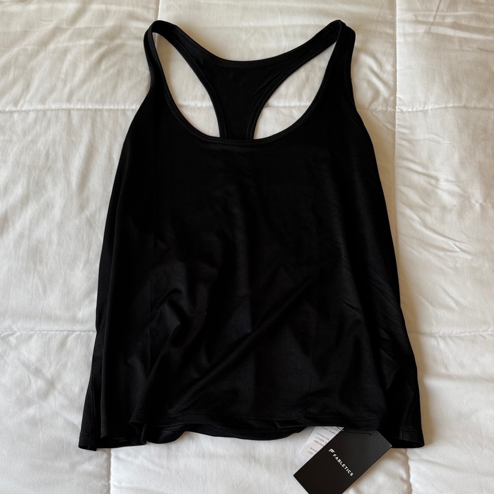 NWT Fabletics Black Whisper Racerback Tank